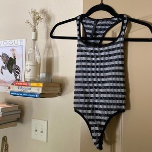 Urban outfitters striped bodysuit stretchy material